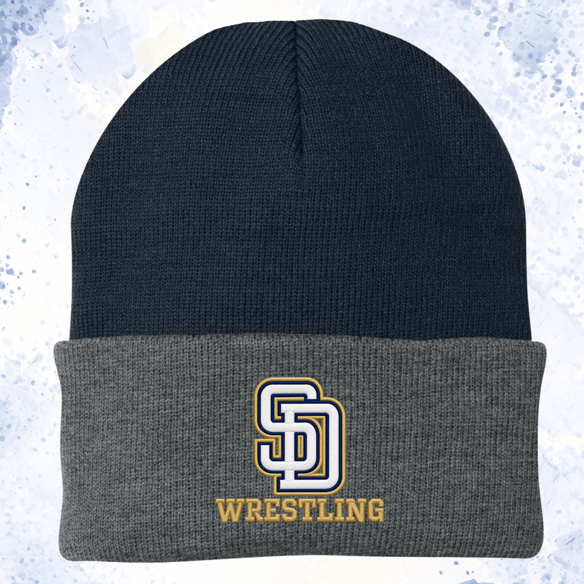 Soddy Daisy Wrestling Embroidered Beanie - InkDura
