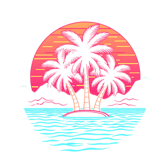 Summer Nights Palm Sunset DTF Print - InkDura