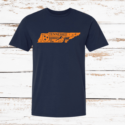 Tennessee Roots Music Tee - InkDura