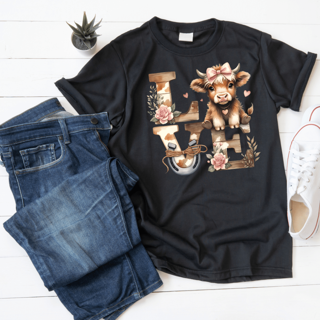 Valentine’s Day Shirt - Loving Cow Graphic Tee - InkDura